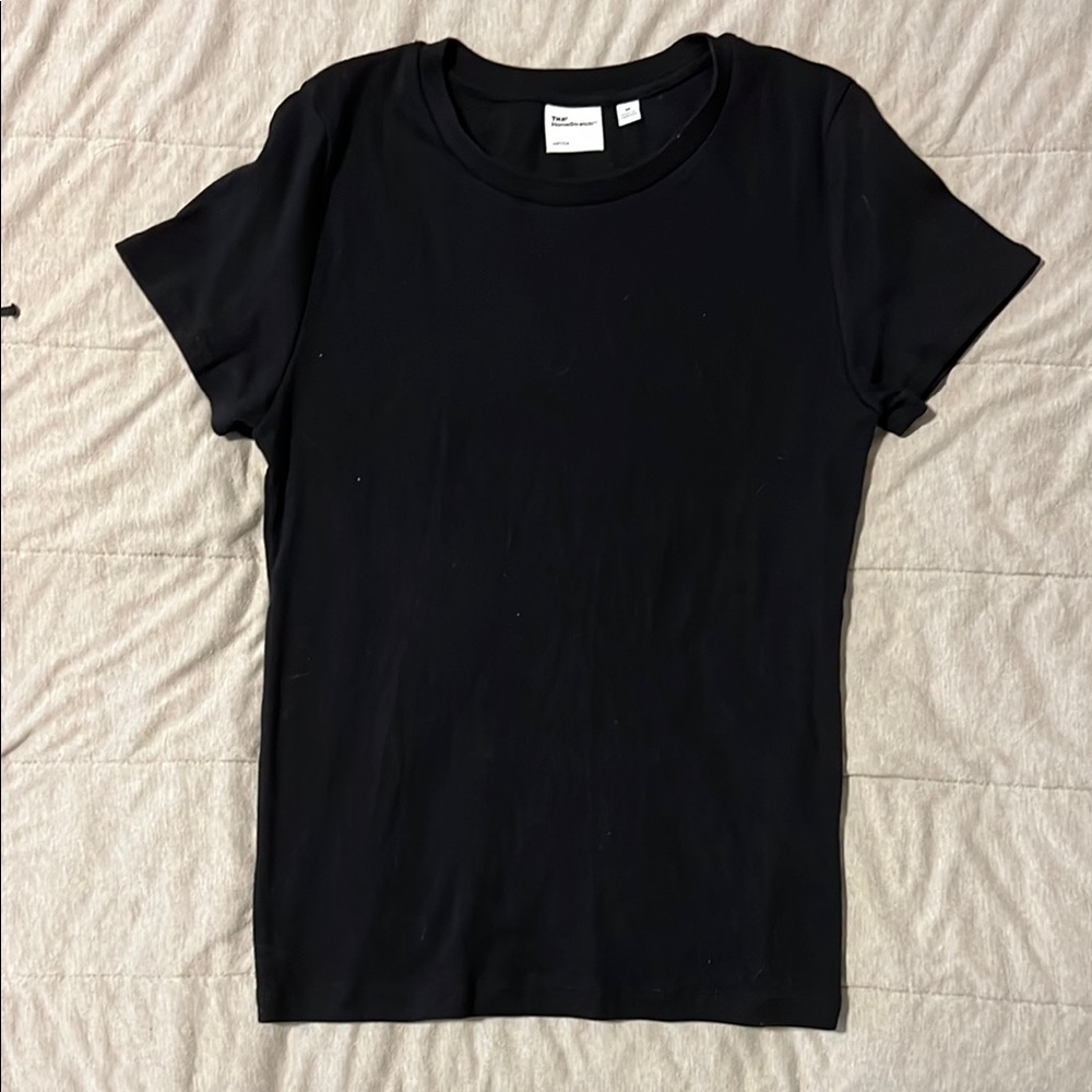 TNA Black Fitted Short Sleeve Tee